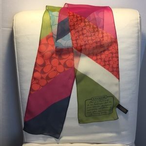 Authentic Coach 100% Silk Scarf